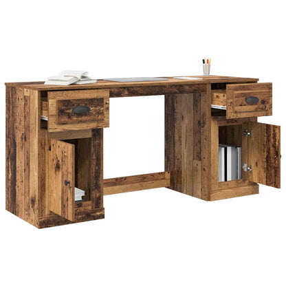 Desk with Cabinet Old Wood Engineered Wood 154.5 x 50 x 75 cm