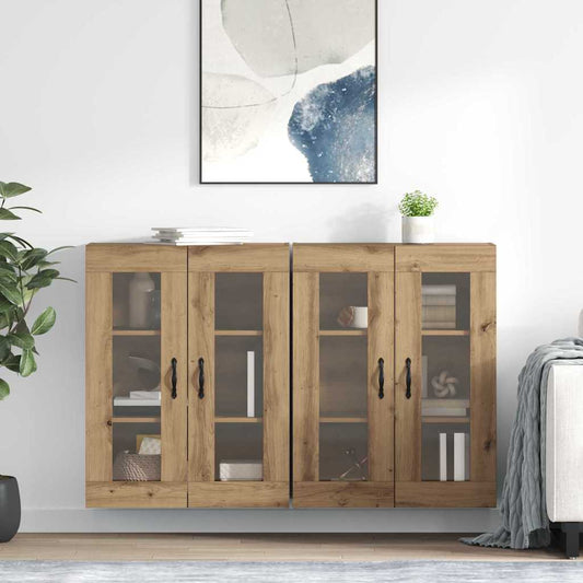 Wall Cabinets 2 pcs Artisan Oak 69.5 x 34 x 90 cm