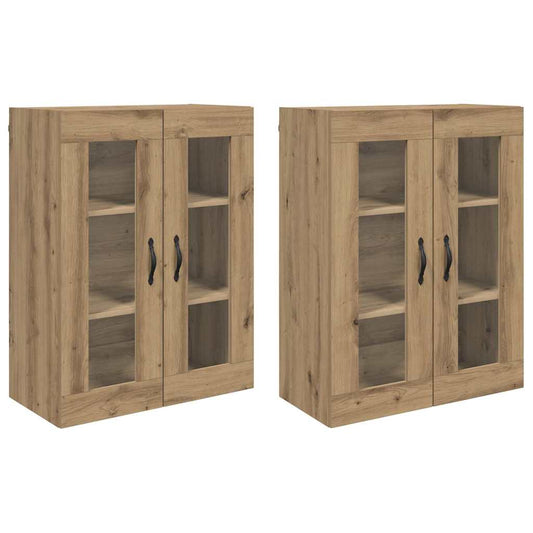 Wall Cabinets 2 pcs Artisan Oak 69.5 x 34 x 90 cm