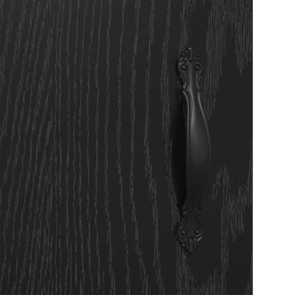 Wall Cabinets 2 pcs Black Oak 69.5 x 34 x 90 cm Engineered Wood