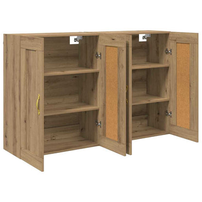 Wall-mounted Cabinet 2 pcs Artisan Oak 69.5 x 34 x 90 cm