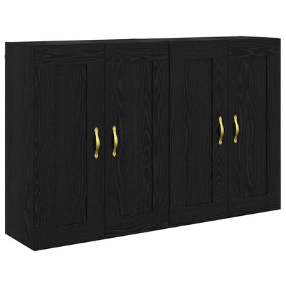Wall-mounted Cabinet 2 pcs Black Oak 69.5 x 34 x 90 cm
