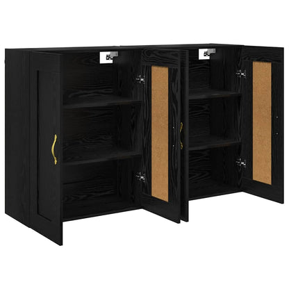 Wall-mounted Cabinet 2 pcs Black Oak 69.5 x 34 x 90 cm