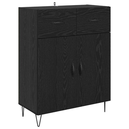 Highboard Black Oak 69.5 x 34 x 90 cm Engineered Wood