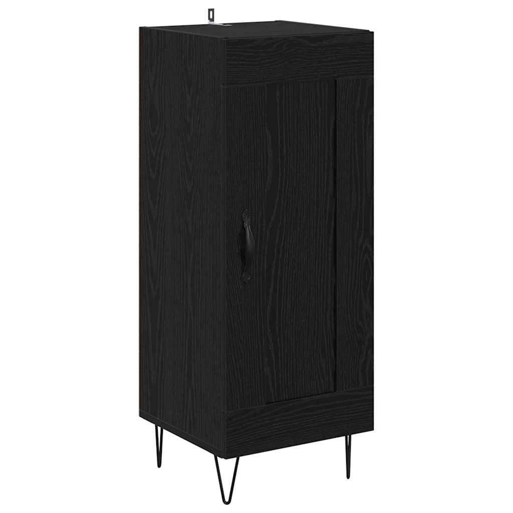 Highboard Black Oak 34.5 x 34 x 90 cm Engineered Wood