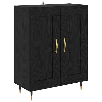 Highboard Black Oak 69.5 x 34 x 90 cm Engineered Wood