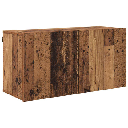 TV Cabinet Wall-mounted 4 pcs Old Wood Engineered Wood