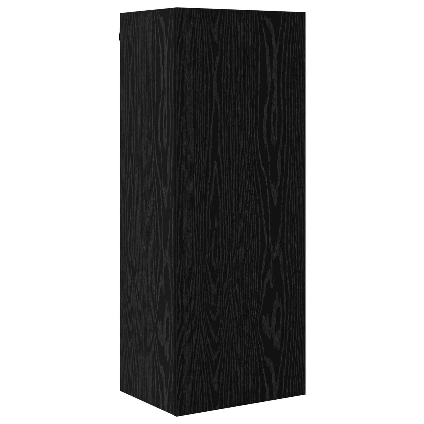 TV Cabinet Wall-mounted 4 pcs Black Oak Engineered Wood