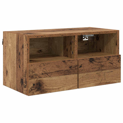 TV Wall Units 4 pcs Old Wood Engineered Wood
