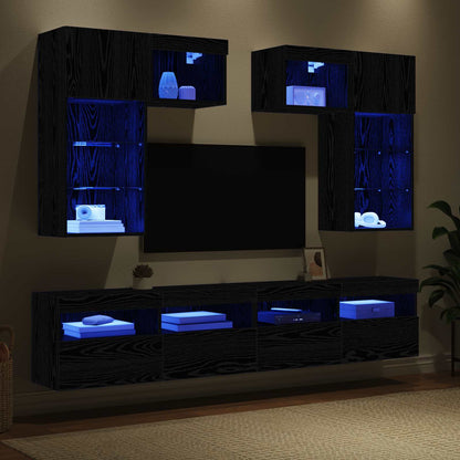 TV Wall Units 6 pcs Artisan Oak Engineered Wood