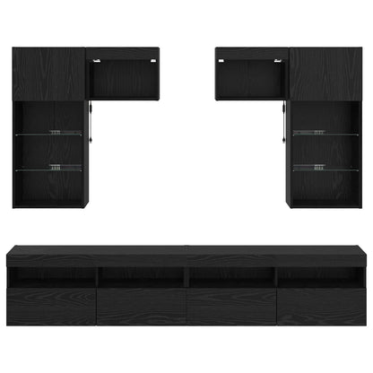 TV Wall Units 6 pcs Artisan Oak Engineered Wood