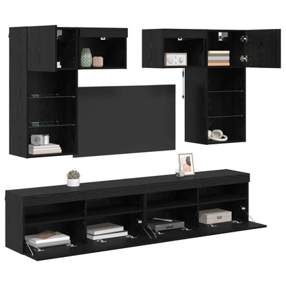 TV Wall Units 6 pcs Artisan Oak Engineered Wood