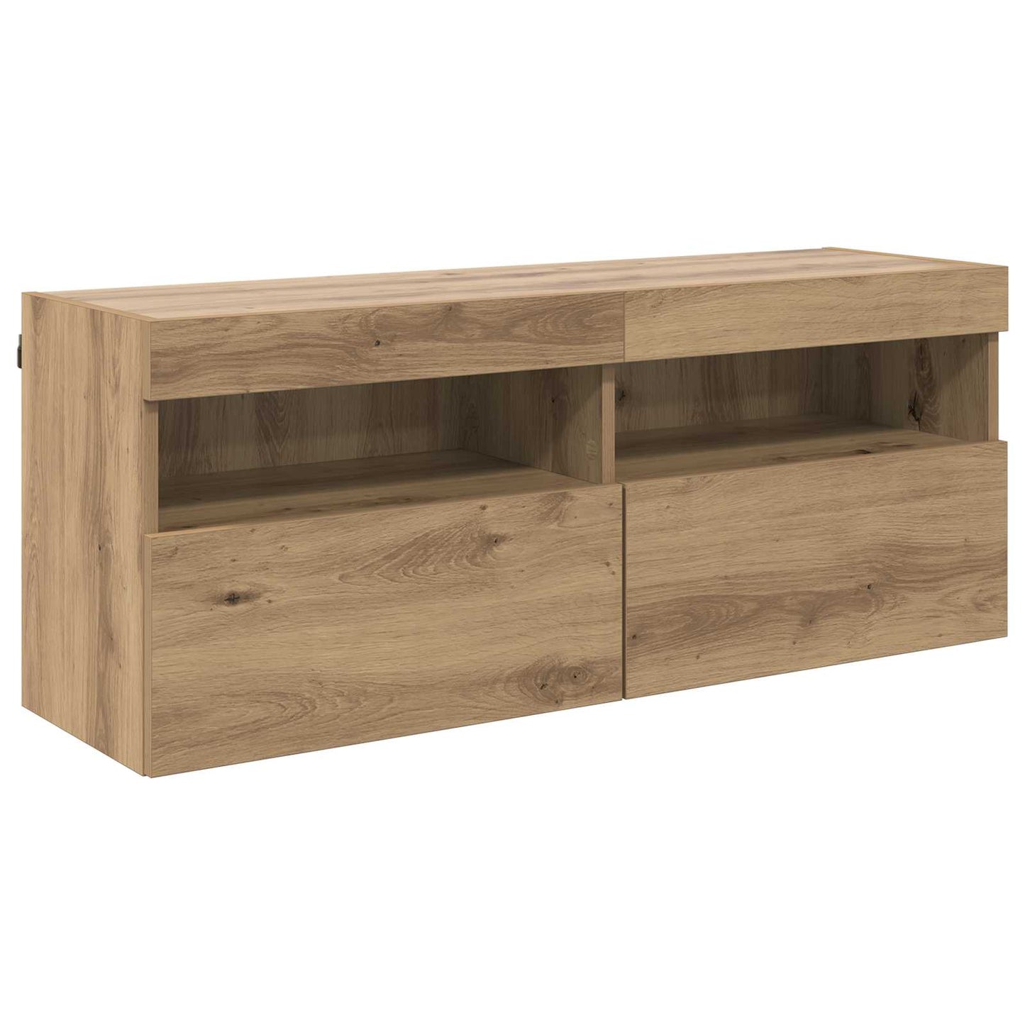 TV Wall Cabinet Set with LED Lights 7 pcs Artisan oak
