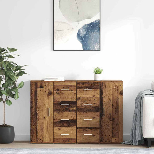 Sideboards CORONA 2 pcs Old Wood 59 x 39 x 80 cm