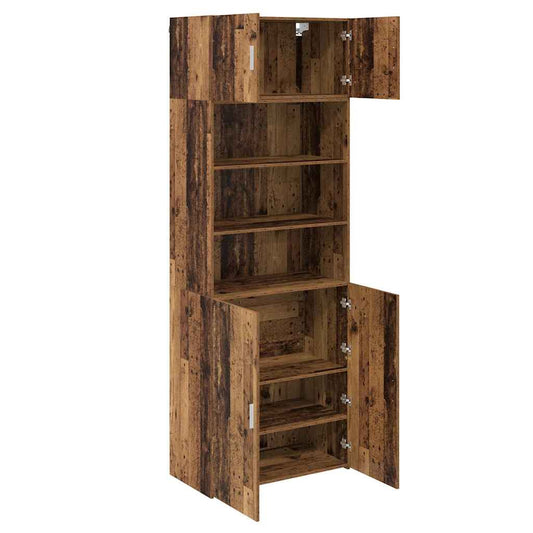 Storage Cabinet Old Wood 80 x 42.5 x 225 cm Engineered Wood