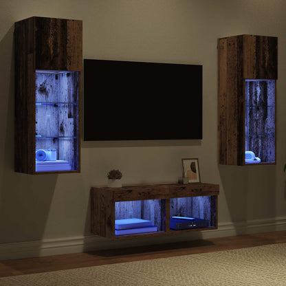 TV Wall Cabinets 4 pcs Artisan Oak Engineered Wood