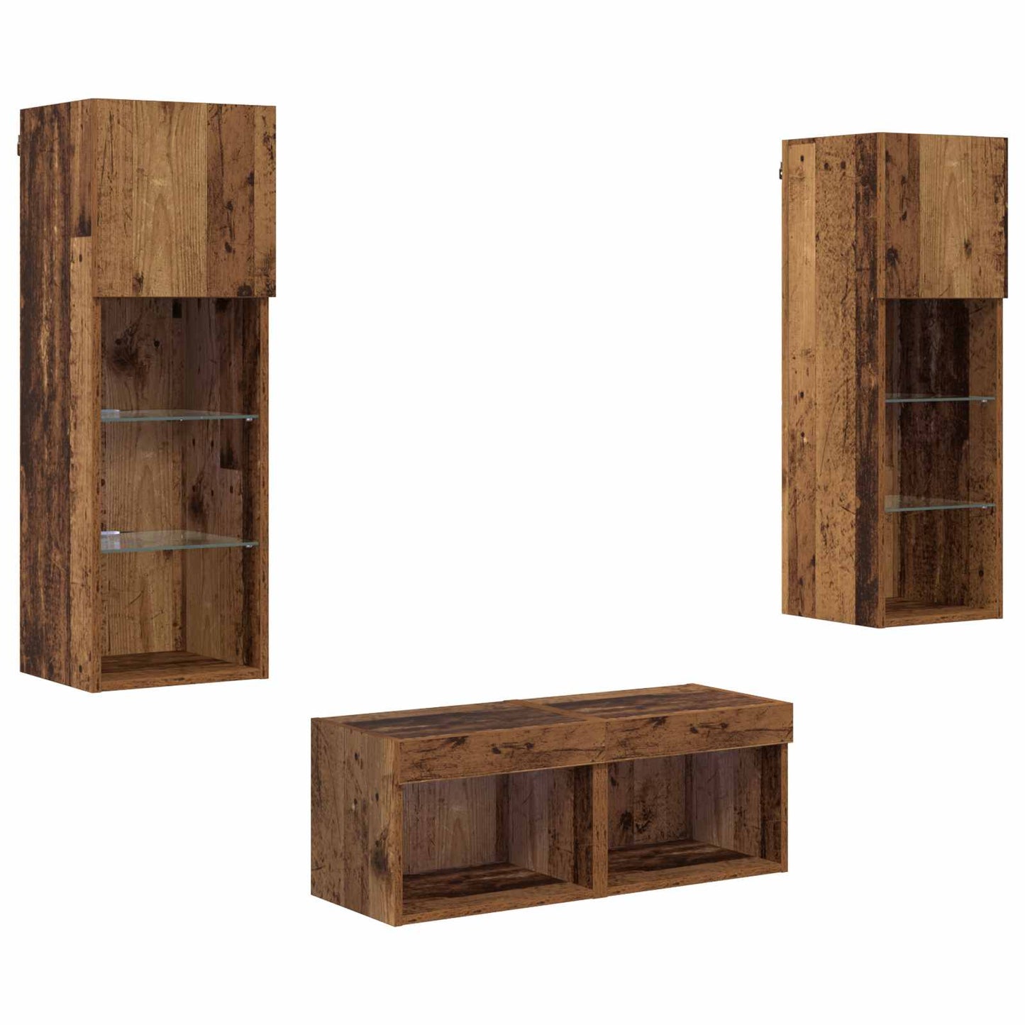 TV Wall Cabinets 4 pcs Artisan Oak Engineered Wood