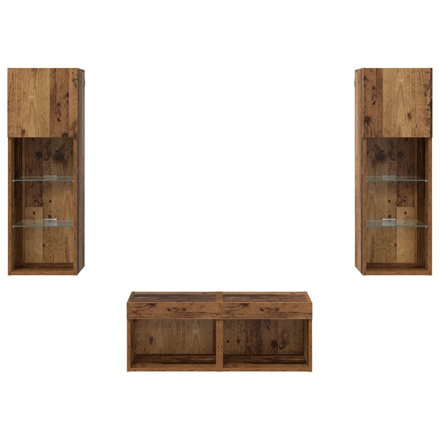 TV Wall Cabinets 4 pcs Artisan Oak Engineered Wood