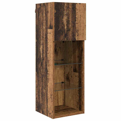 TV Wall Units Wall-mounted 5 pcs Black Oak Engineered Wood