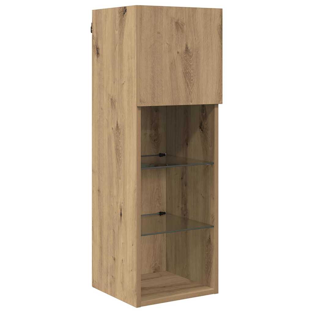 TV Wall Units 5 pcs Black Oak Engineered Wood