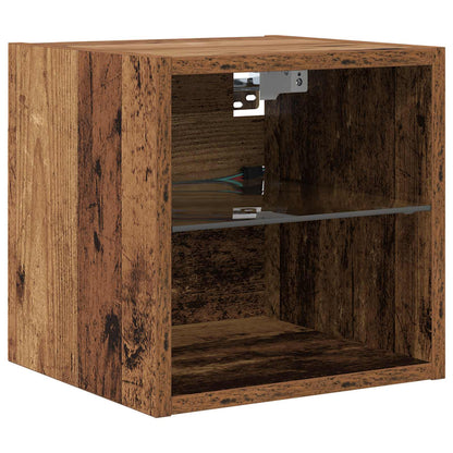 TV Wall Unit Wall-mounted 6 pcs Old Wood Engineered Wood