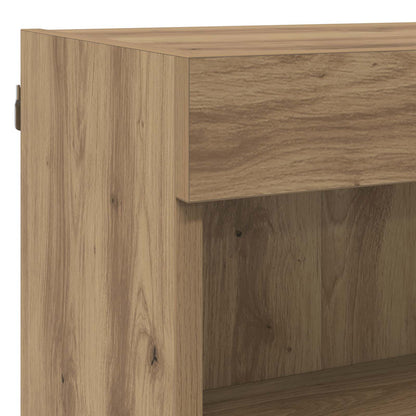 TV Cabinet 8 pcs Artisan Oak Glass