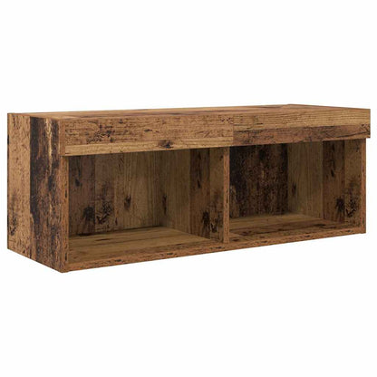 TV Wall Units Wall-mounted 4 pcs Old Wood Engineered Wood