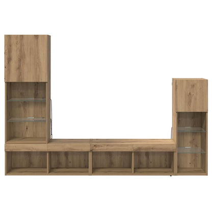 TV Wall Units 4 pcs Artisan Oak Engineered Wood