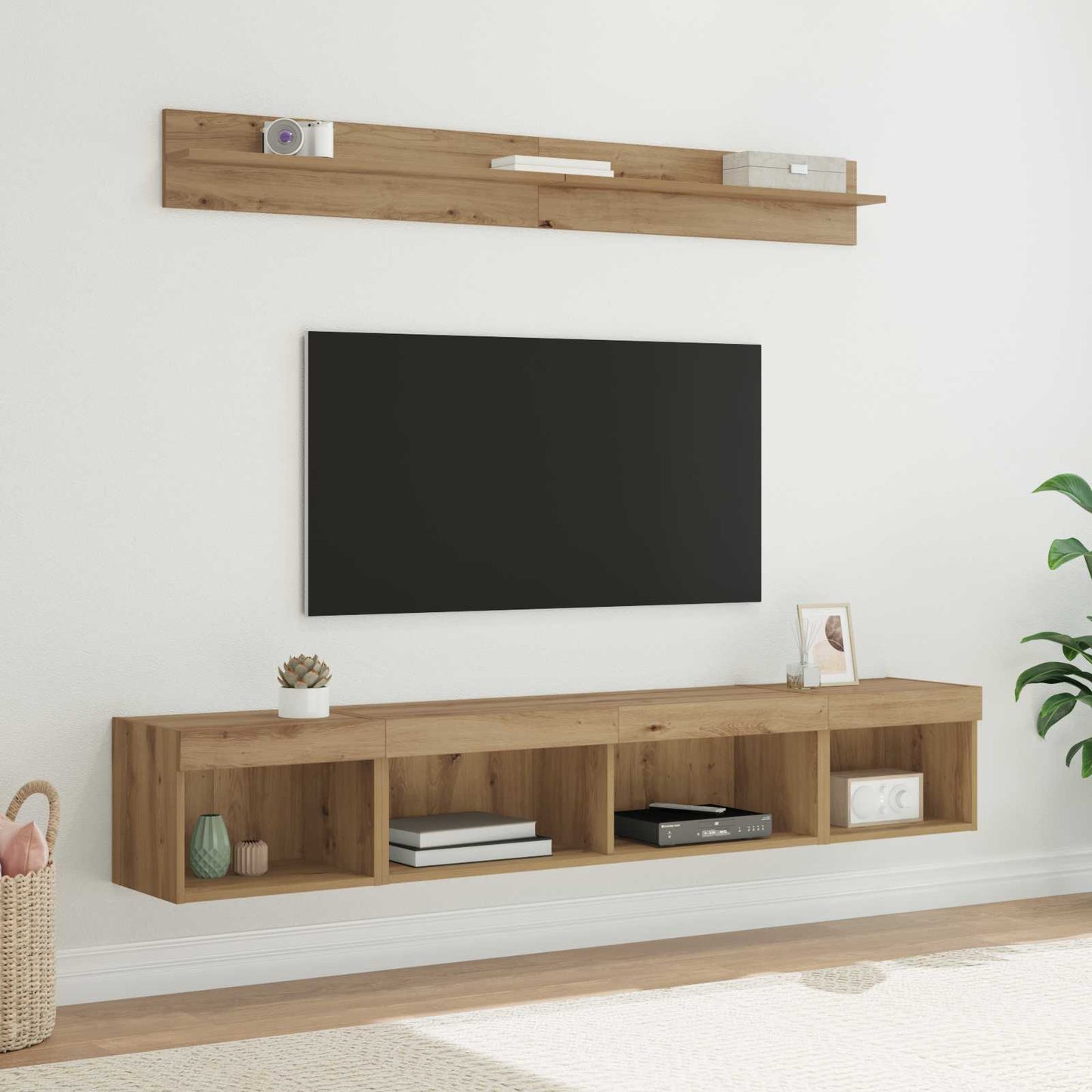 TV Wall Cabinet Set 5 pcs Artisan Oak Engineered Wood