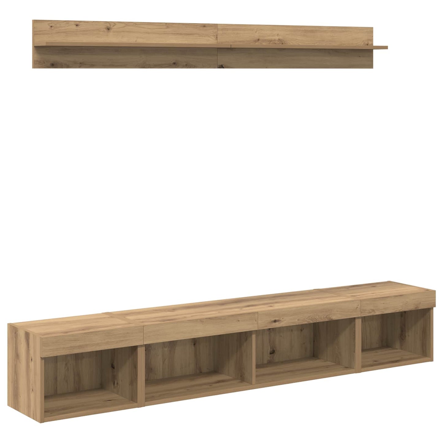 TV Wall Cabinet Set 5 pcs Artisan Oak Engineered Wood