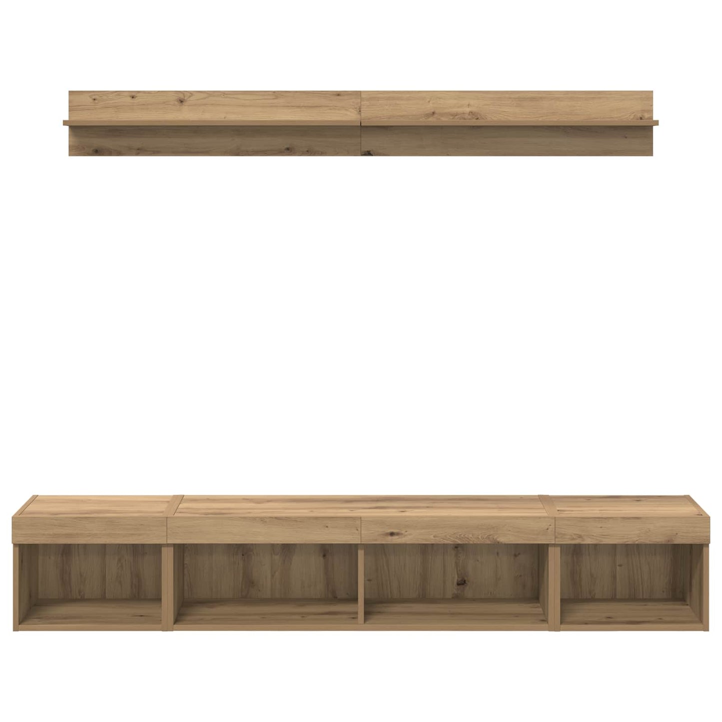 TV Wall Cabinet Set 5 pcs Artisan Oak Engineered Wood