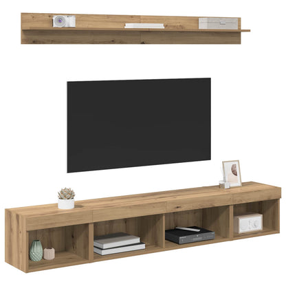 TV Wall Cabinet Set 5 pcs Artisan Oak Engineered Wood