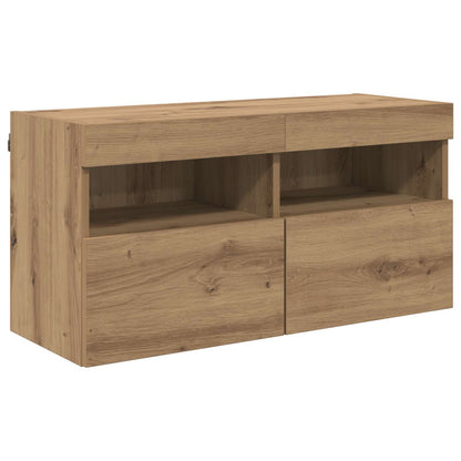 TV Wall Units with LED 5 pcs Artisan Oak Engineered Wood