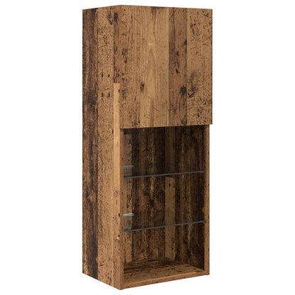 TV Wall Units Wall-mounted 6 pcs Old Wood Engineered Wood