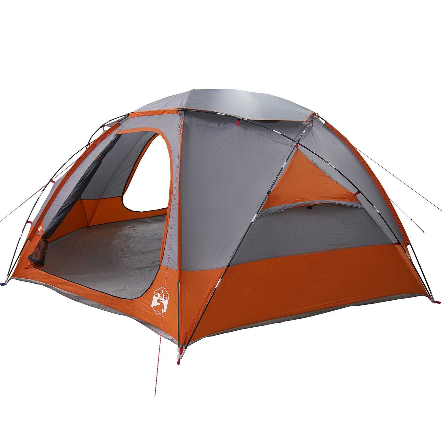 Dome Tent with Removable Rainfly Grey and Orange 8-Person