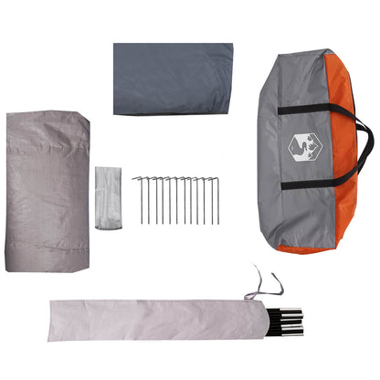 Dome Tent with Removable Rainfly Grey and Orange 12-Person