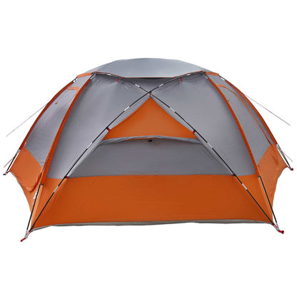 Dome Tent with Removable Rainfly Grey and Orange 12-Person