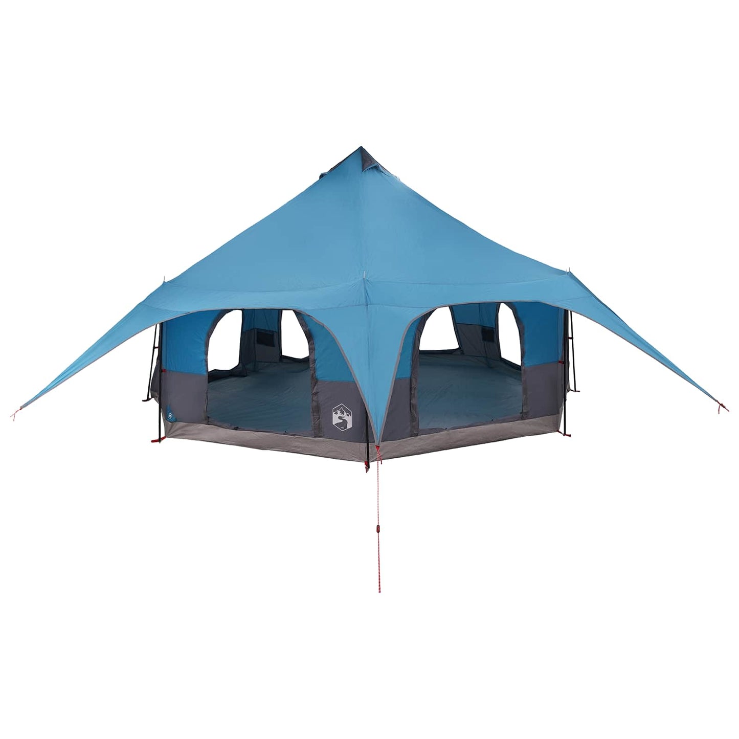 Family Tent Blue 10-Person 185T Polyester with PU Coating