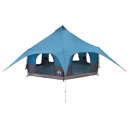 Family Tent Blue 10-Person 185T Polyester with PU Coating