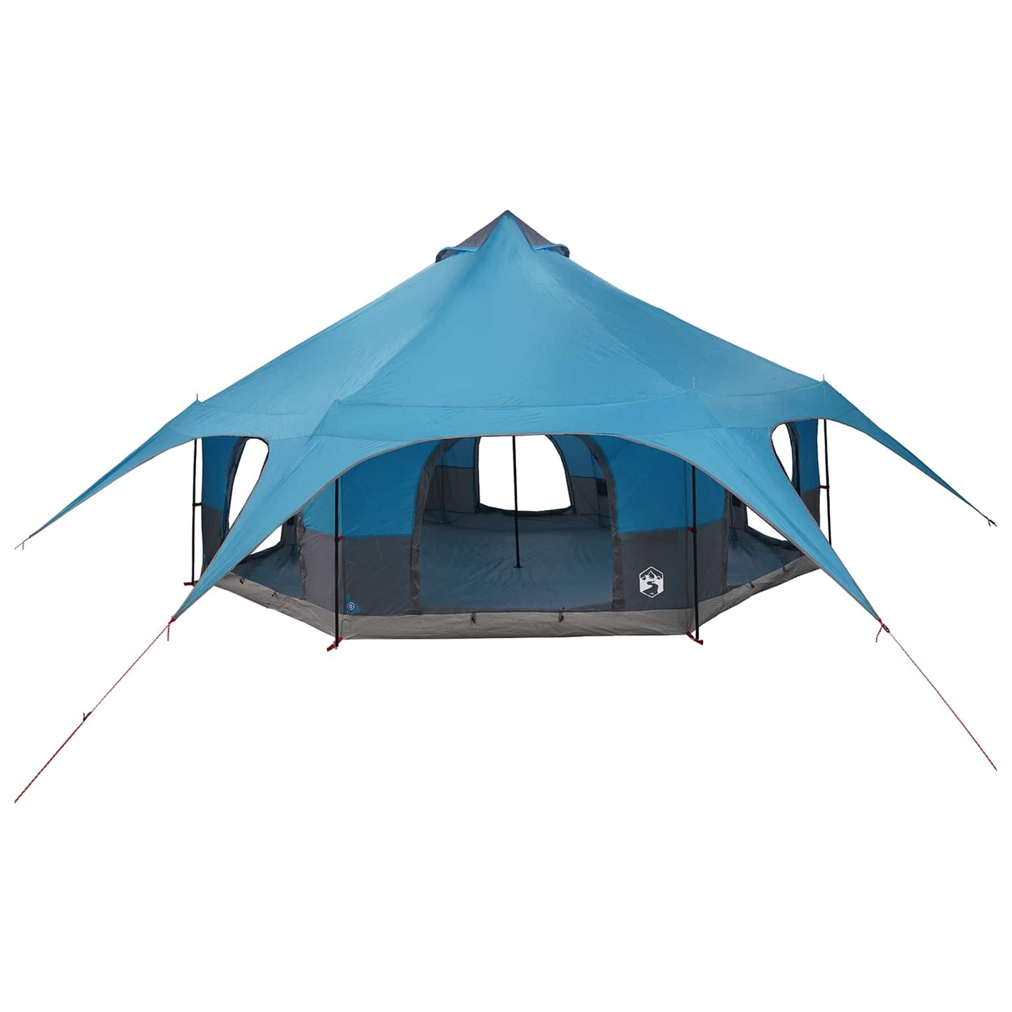 Family Tent Blue 10-Person 185T Polyester with PU Coating