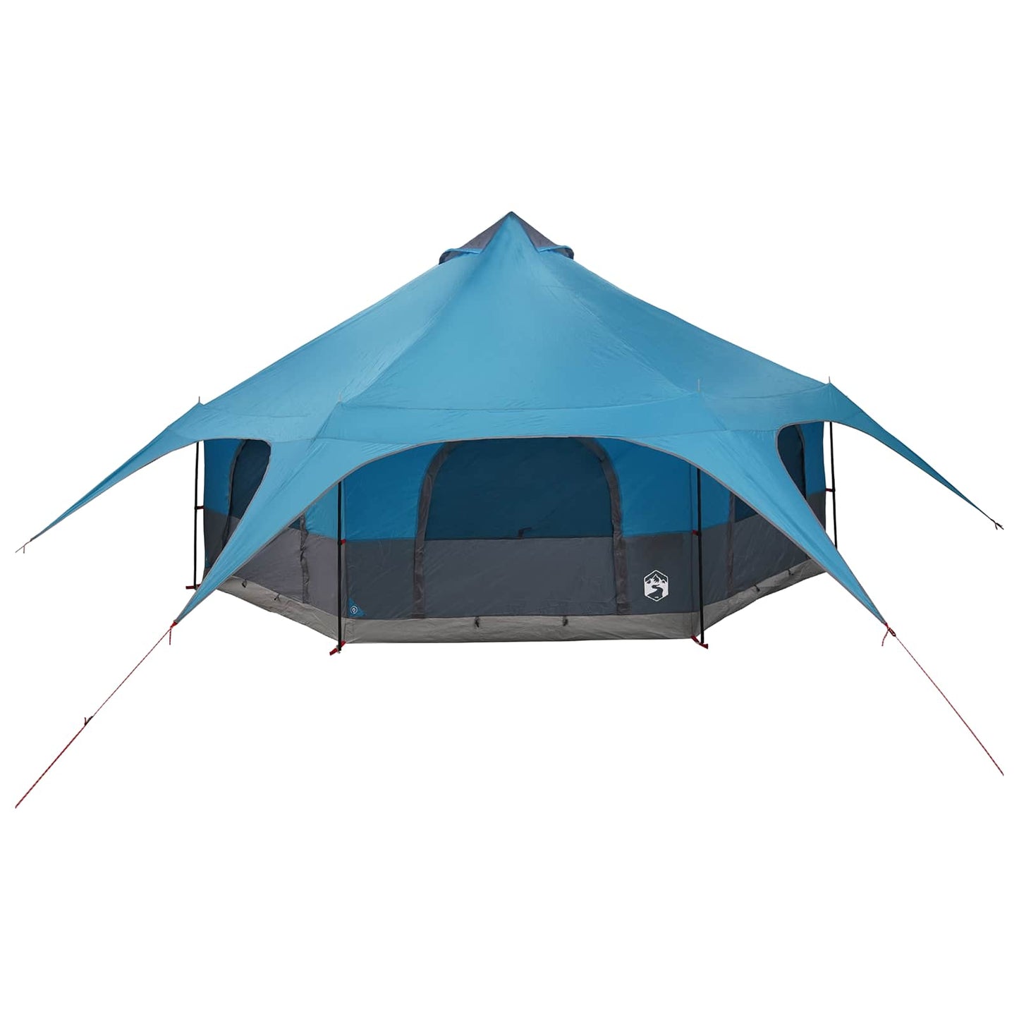 Family Tent Blue 10-Person 185T Polyester with PU Coating