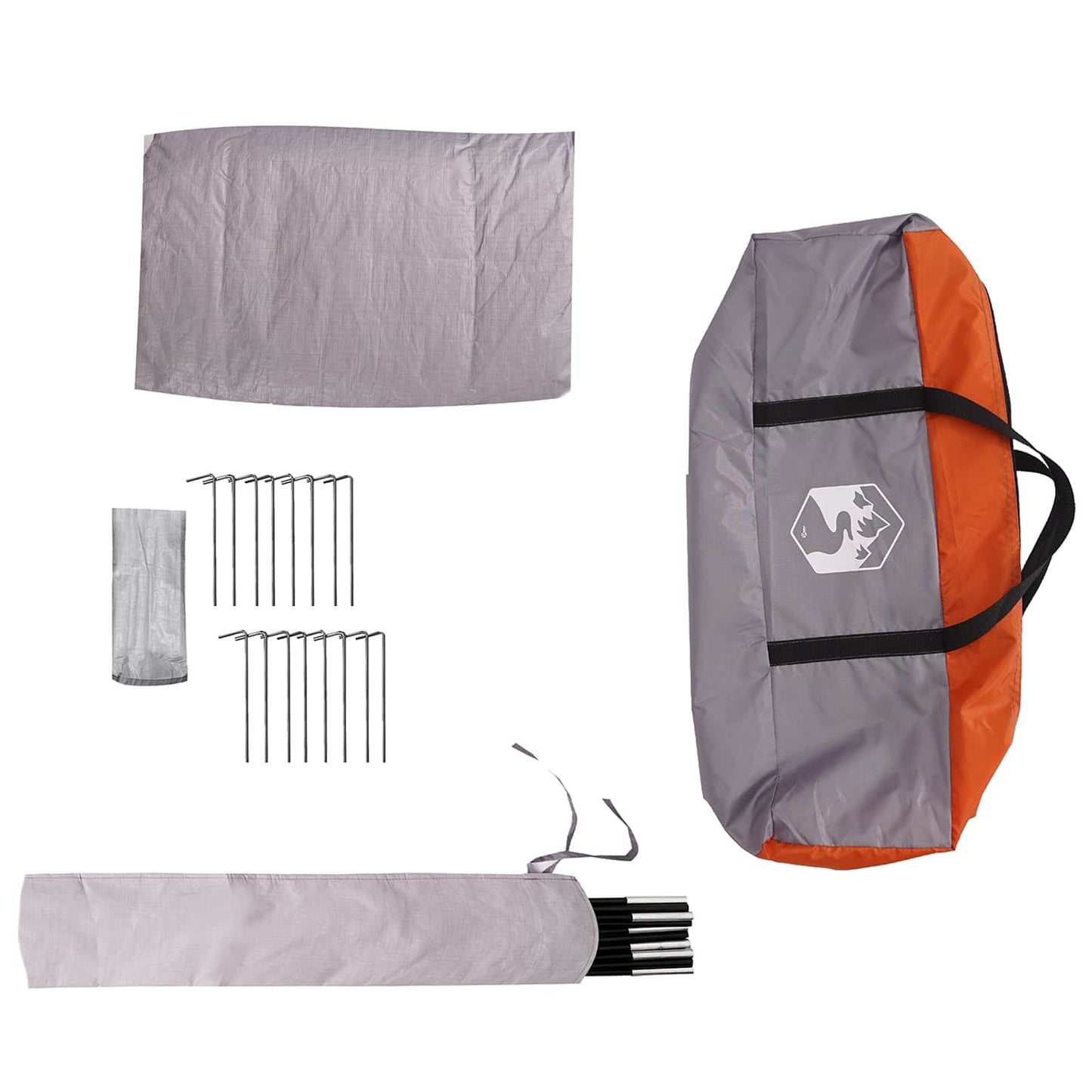 Family Tent Grey and Orange 5-Person