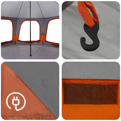 Family Tent Grey and Orange 5-Person