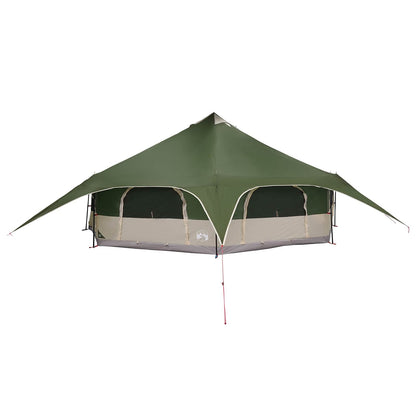 Family Tent Green 18-Person 185T Polyester with PU Coating