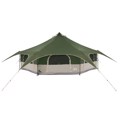 Family Tent Green 18-Person 185T Polyester with PU Coating