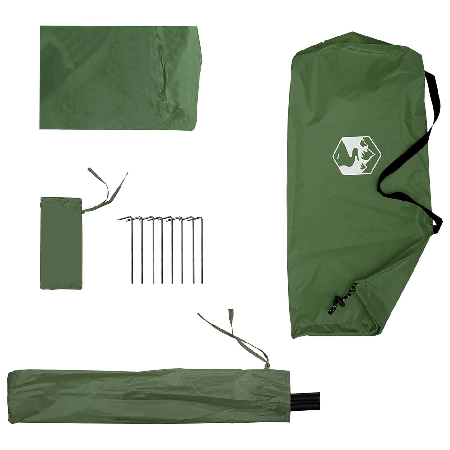 2-in-1 Rain Poncho with Hood Green 262 x 126 x 130 cm