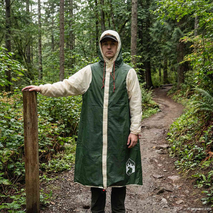 2-in-1 Rain Poncho with Hood Green 262 x 126 x 130 cm