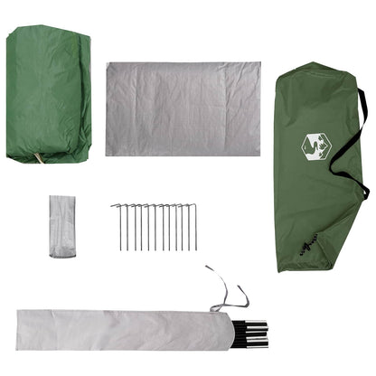 Backpacking Tent Green 2-Person 185T Polyester with PU Coating