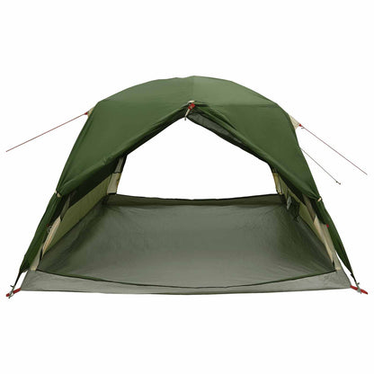 Backpacking Tent Green 2-Person 185T Polyester with PU Coating