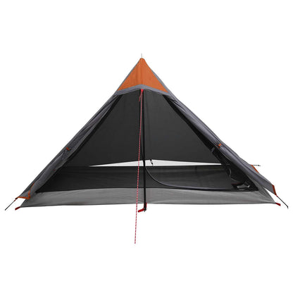 Backpacking Tent Grey and Orange 222 x 85 x 125 cm